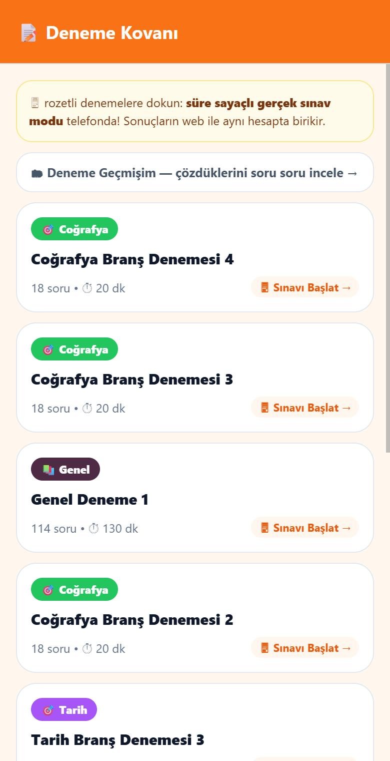 Deneme Kovanı: branş ve genel denemeler